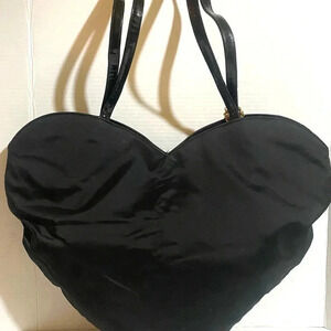 Carey Adna black nylon shoulder handbag